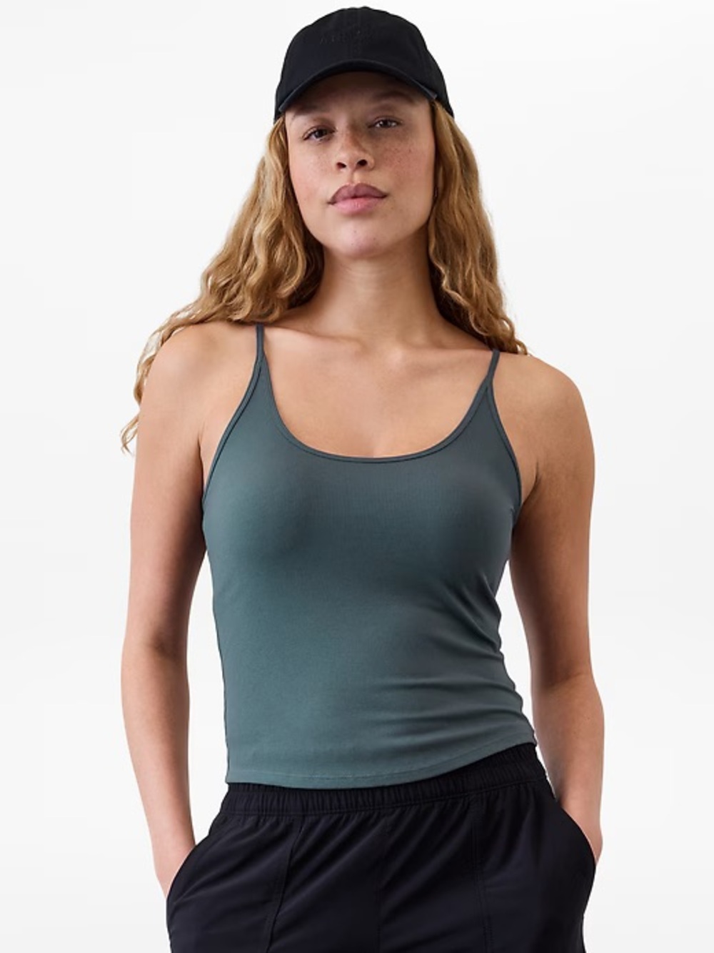 Athleta signature rib thin strap tank top